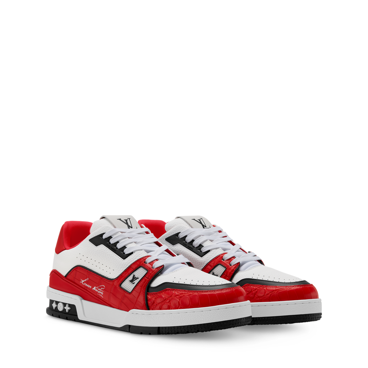 Louis Vuitton Trainer Red Alligator Leather Sneaker - product image 2