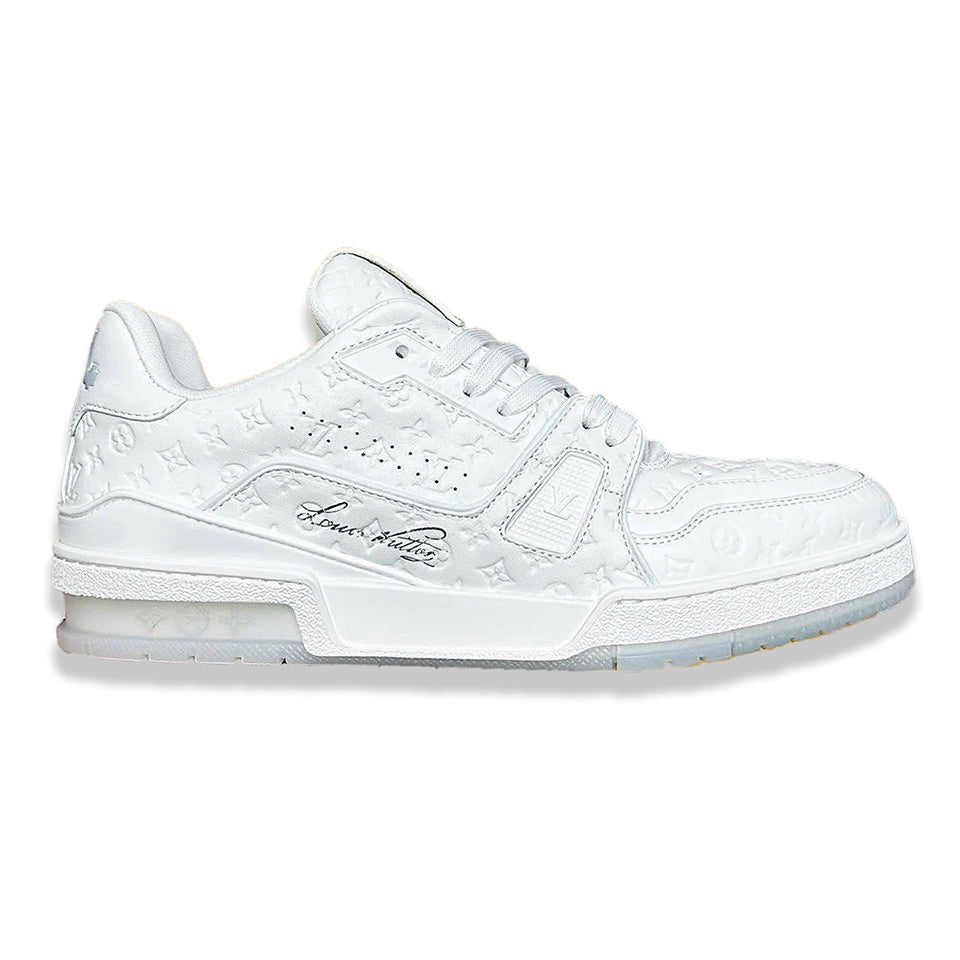 Louis Vuitton Trainer Sneaker Triple White Monogram Embossed Edition - product image 1