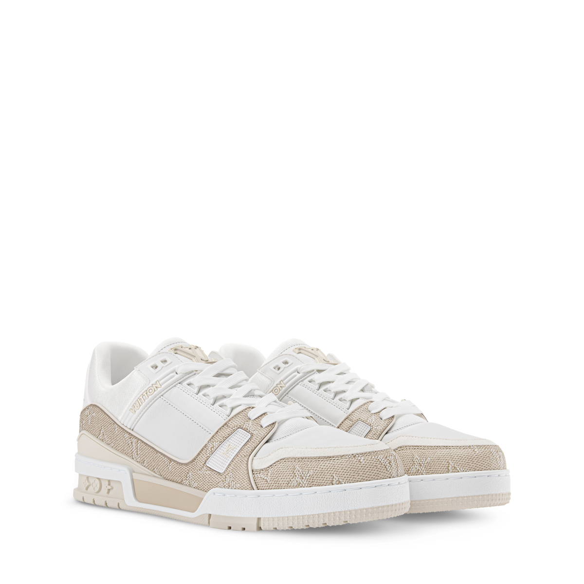 Louis Vuitton Trainer Beige Monogram Leather Sneaker - product image 3