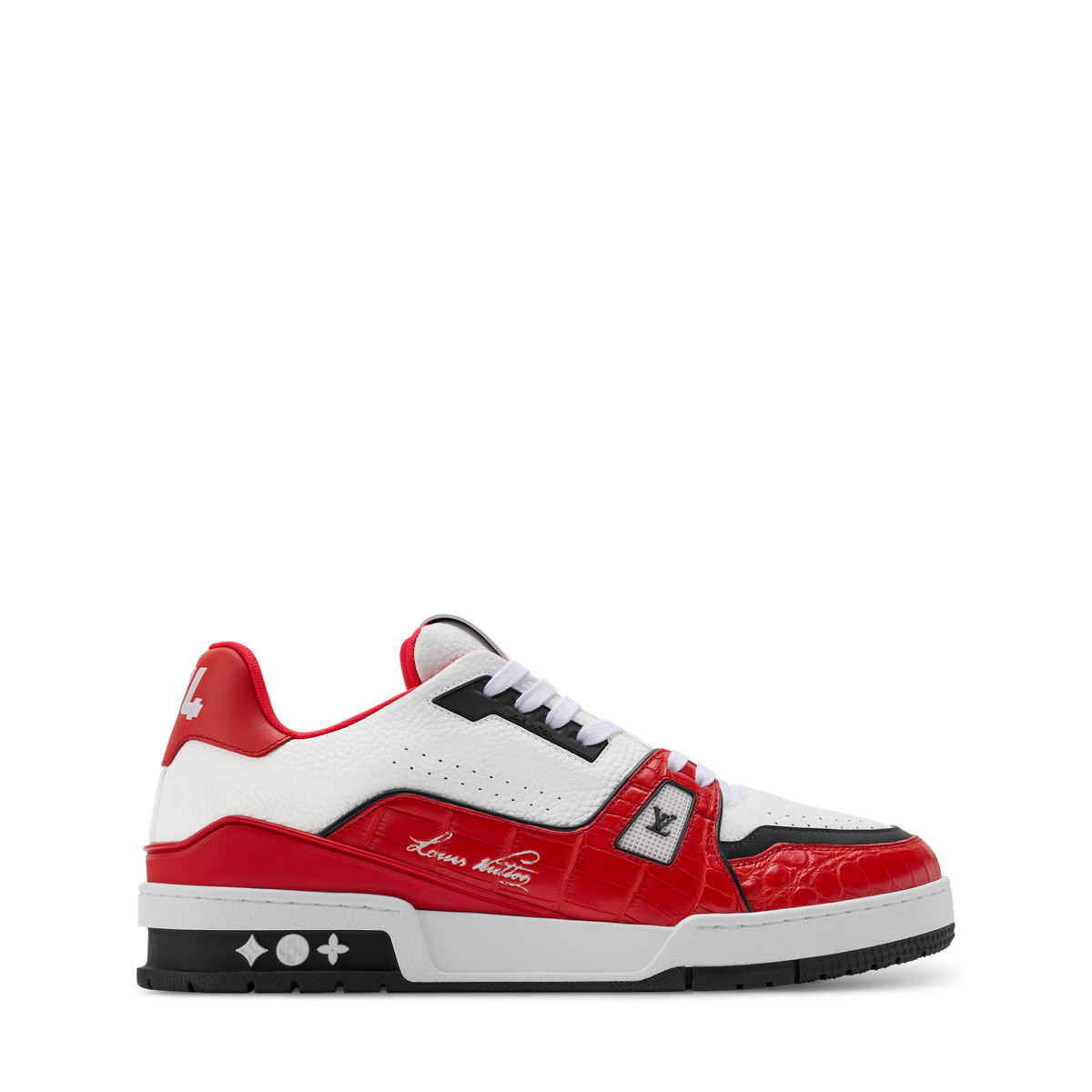 Louis Vuitton Trainer Red Alligator Leather Sneaker - product image 3