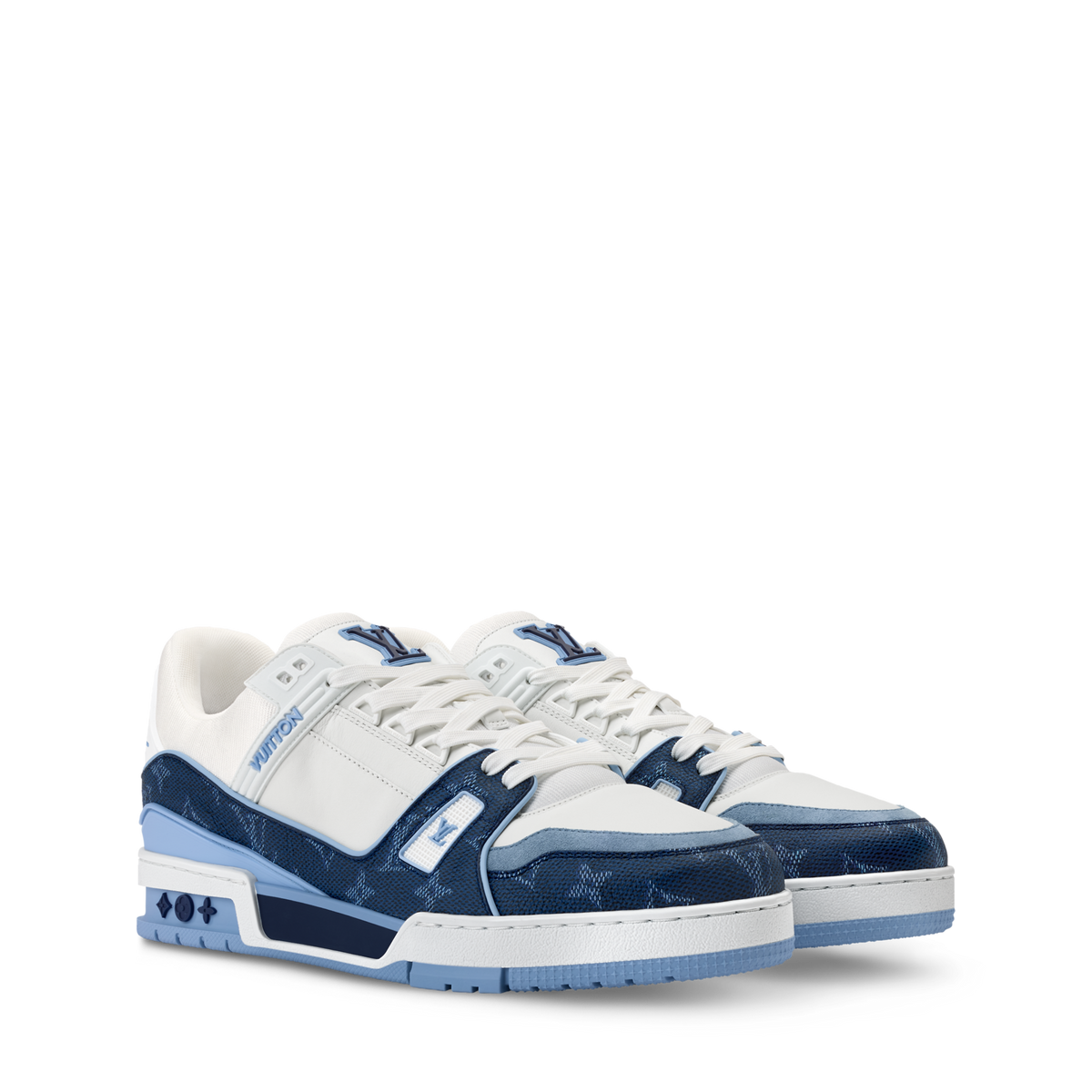 Louis Vuitton Trainer Navy Blue Monogram Leather Sneaker - product image 3