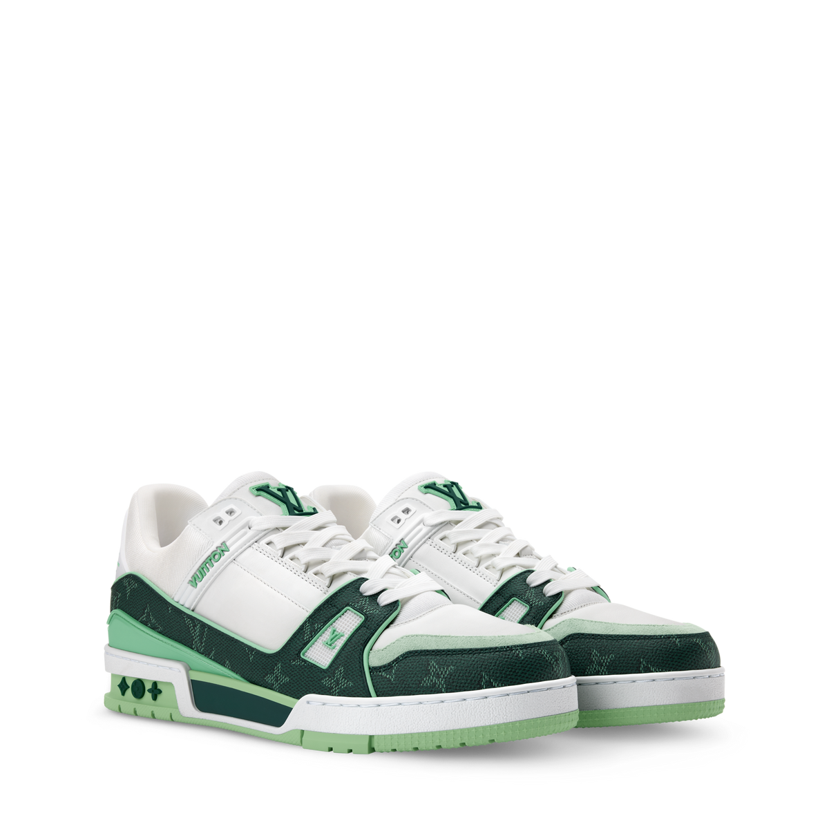 Louis Vuitton Trainer Green Monogram Leather Sneaker - product image 3