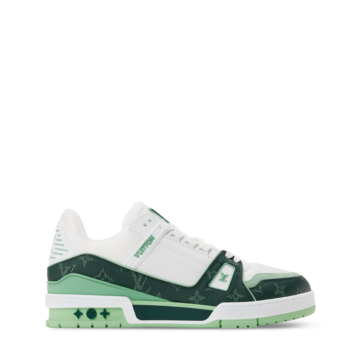 Louis Vuitton Trainer Green Monogram Leather Sneaker - product image 4