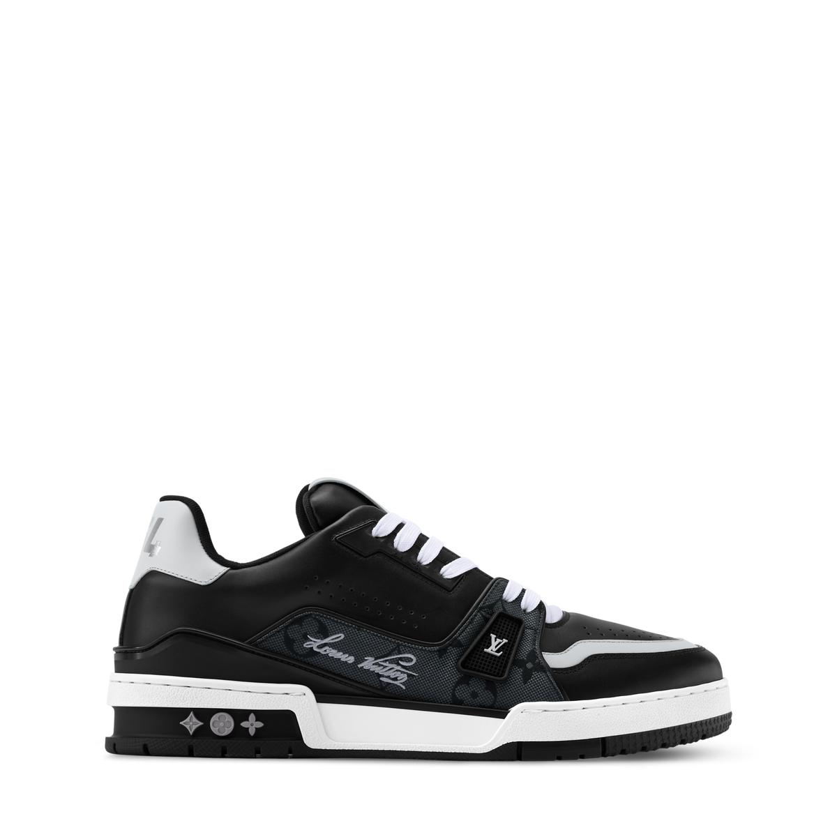Louis Vuitton Trainer Black Monogram Leather Sneaker - product image 4