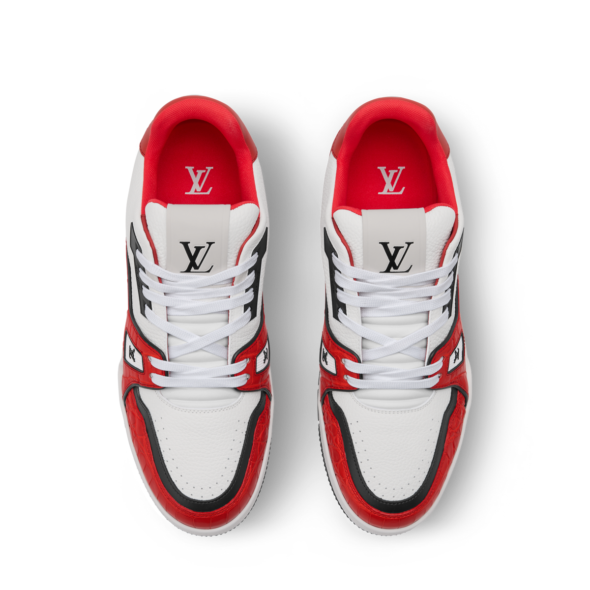 Louis Vuitton Trainer Red Alligator Leather Sneaker - product image 4