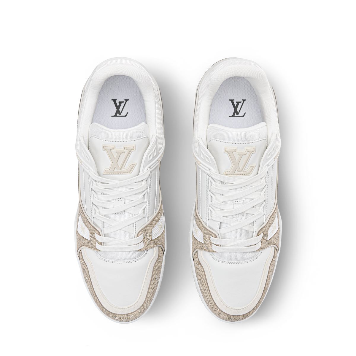 Louis Vuitton Trainer Beige Monogram Leather Sneaker - product image 5