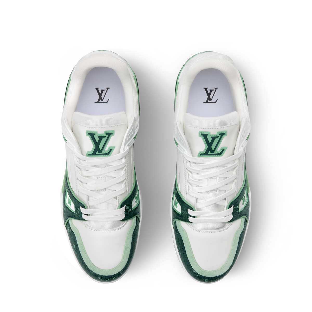 Louis Vuitton Trainer Green Monogram Leather Sneaker - product image 5