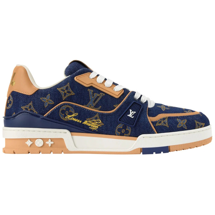 Louis Vuitton Denim & Calf Leather Blue Trainer Sneakers - product image 1