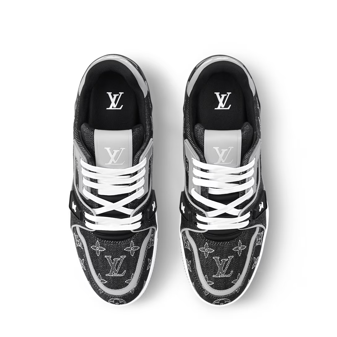Louis Vuitton Denim & Calf Leather Black Trainer Sneakers - product image 5
