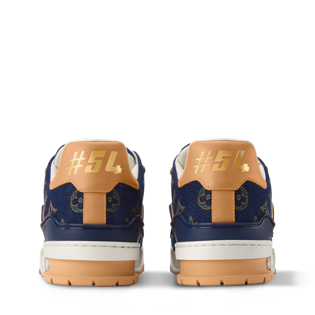 Louis Vuitton Denim & Calf Leather Blue Trainer Sneakers - product image 6