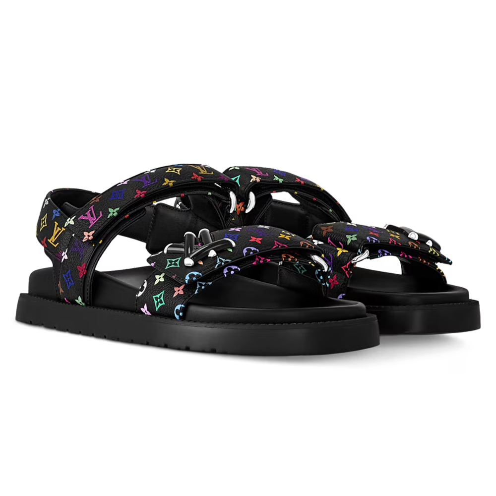 Louis Vuitton x TM LV Sunset Flat Comfort Sandal Black Multicolored - product image 2