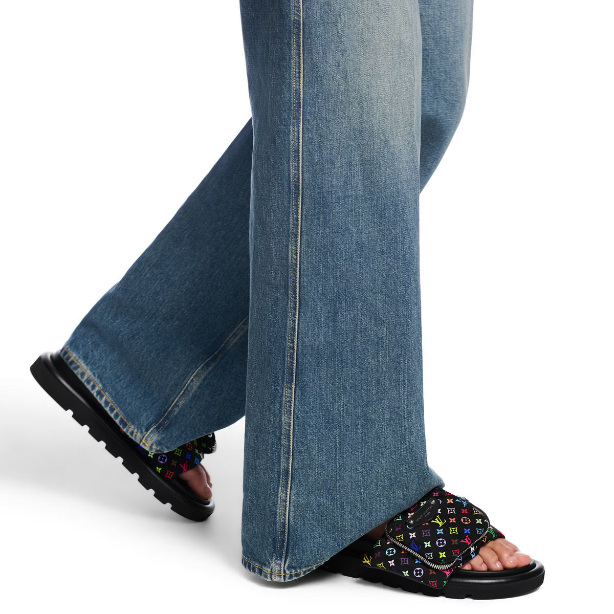 Louis Vuitton Pool Pillow Flat Comfort Mule x "Takashi Murakami" Black Multicolor - product image 5