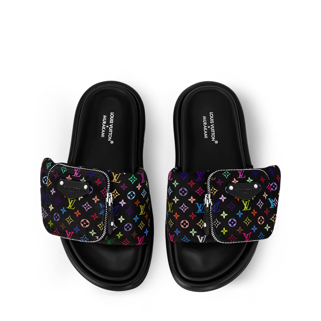 Louis Vuitton Pool Pillow Flat Comfort Mule x "Takashi Murakami" Black Multicolor - product image 4