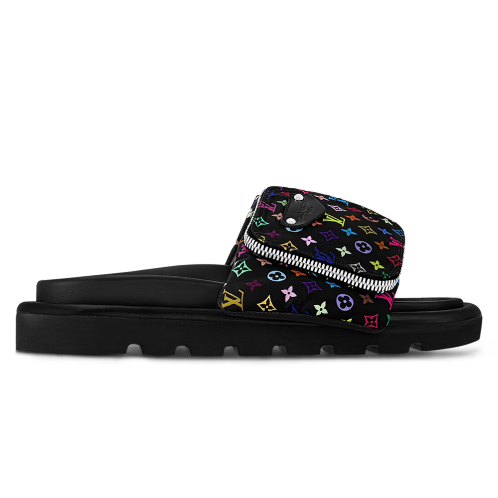 Louis Vuitton Pool Pillow Flat Comfort Mule x "Takashi Murakami" Black Multicolor - product image 1
