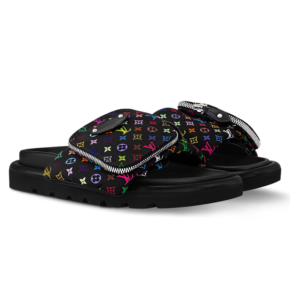 Louis Vuitton Pool Pillow Flat Comfort Mule x "Takashi Murakami" Black Multicolor - product image 2