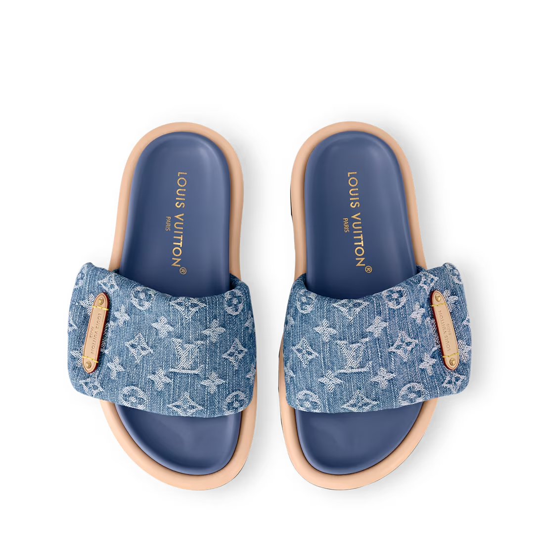 Louis Vuitton Pool Pillow Flat Comfort Mule Blue Denim - product image 4