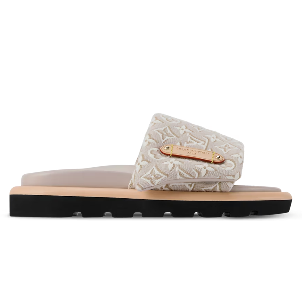Louis Vuitton Pool Pillow Flat Comfort Mule Beige Jacquard - product image 1