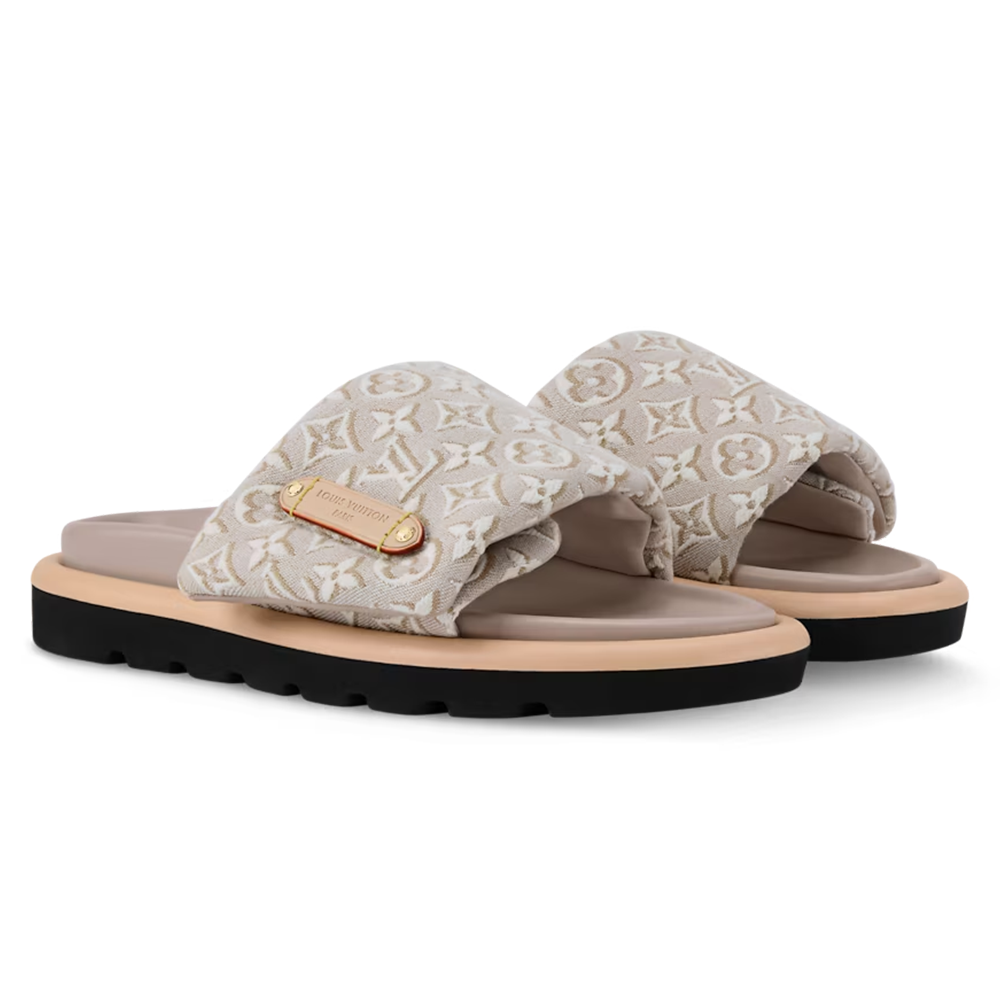Louis Vuitton Pool Pillow Flat Comfort Mule Beige Jacquard - product image 2