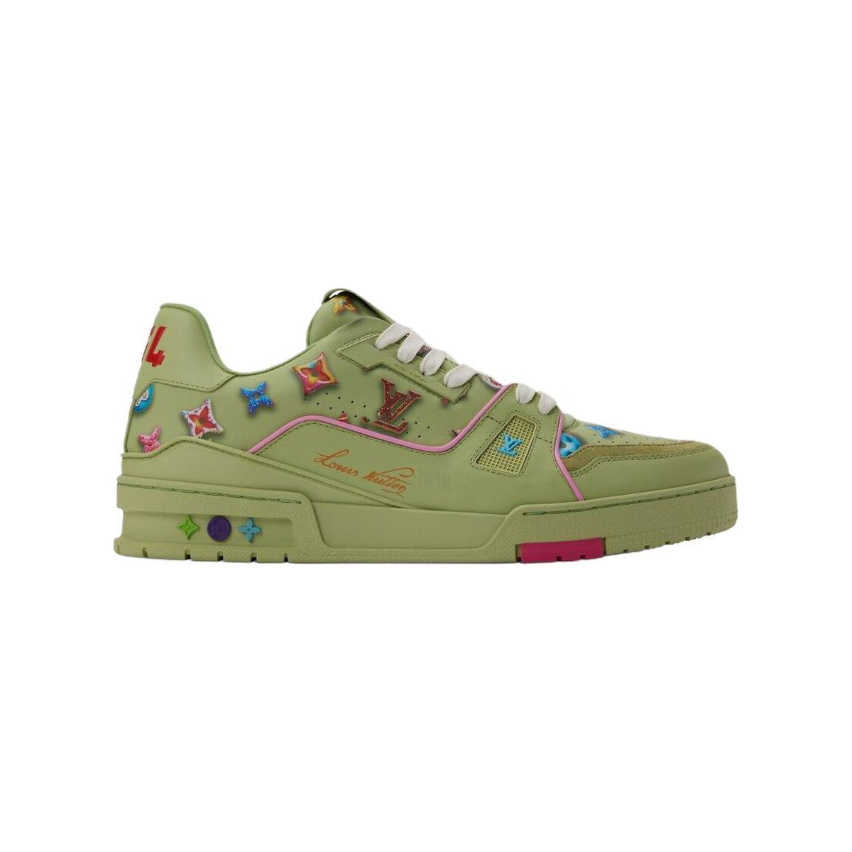 Louis Vuitton Trainer Leather Sneakers – Dessert-Inspired Detail – Green - view 2