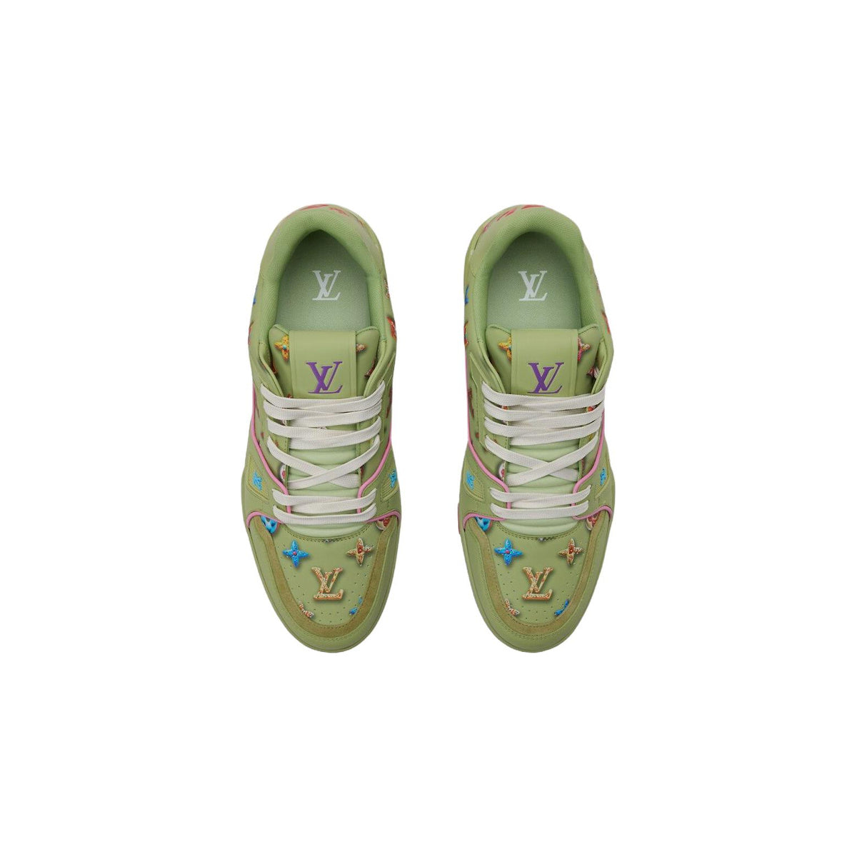 Louis Vuitton Trainer Leather Sneakers – Dessert-Inspired Detail – Green - view 4