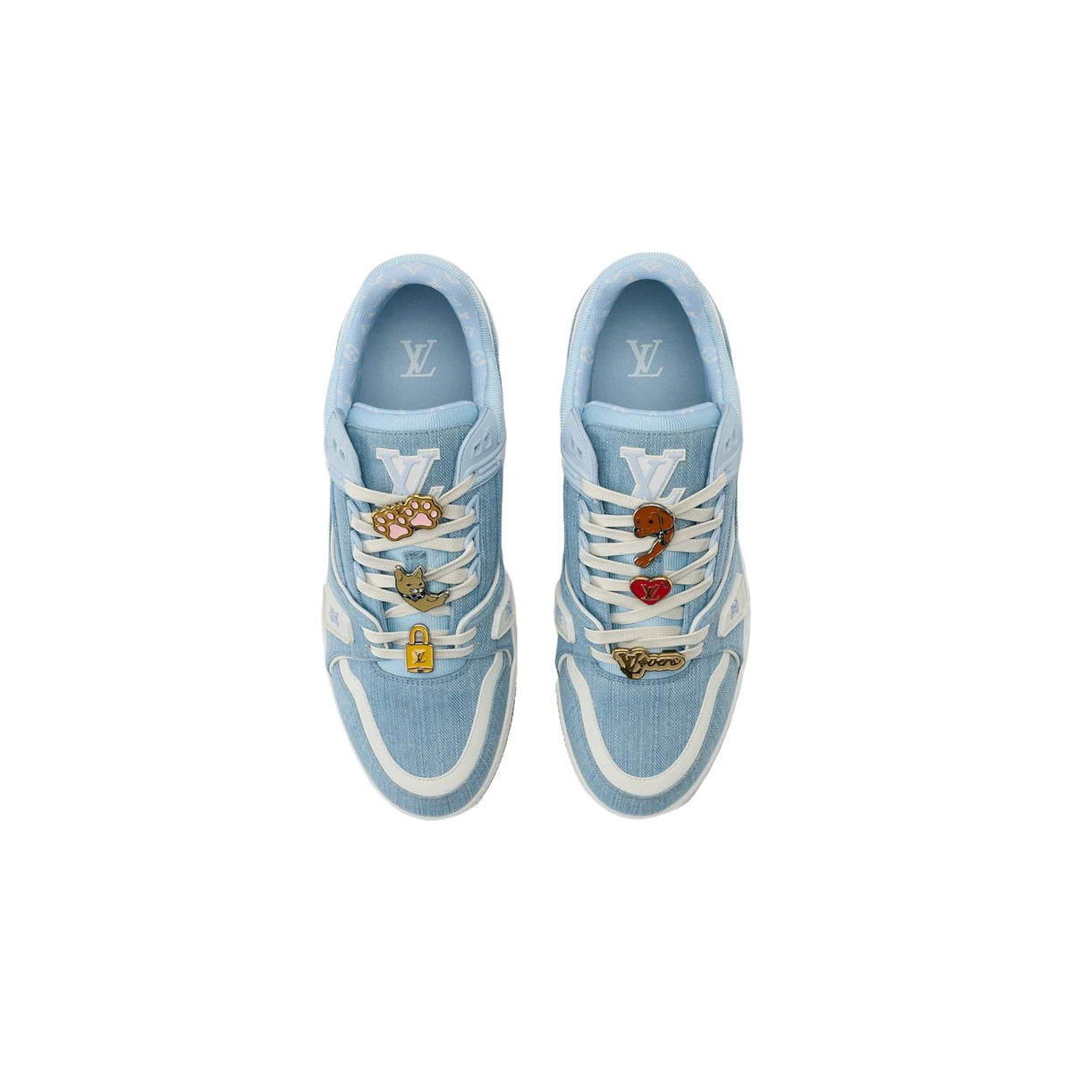 Louis Vuitton Trainer Denim Sneakers – Qixi Limited Edition – Blue - view 4