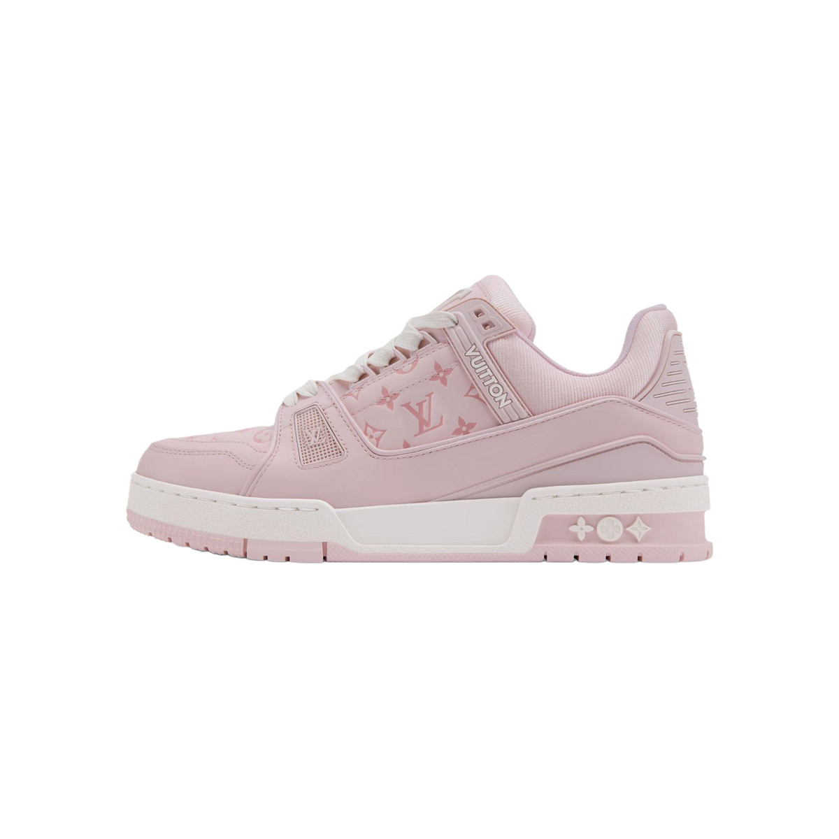 Louis Vuitton Trainer Leather Sneakers – Low-Top Lace-Up Silhouette – Pink - view 1