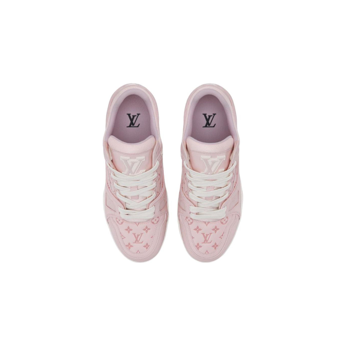 Louis Vuitton Trainer Leather Sneakers – Low-Top Lace-Up Silhouette – Pink - view 4