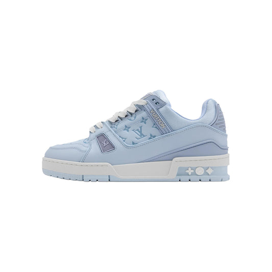 Louis Vuitton Trainer Leather Sneakers – Low-Top Lace-Up Silhouette – Blue - view 1