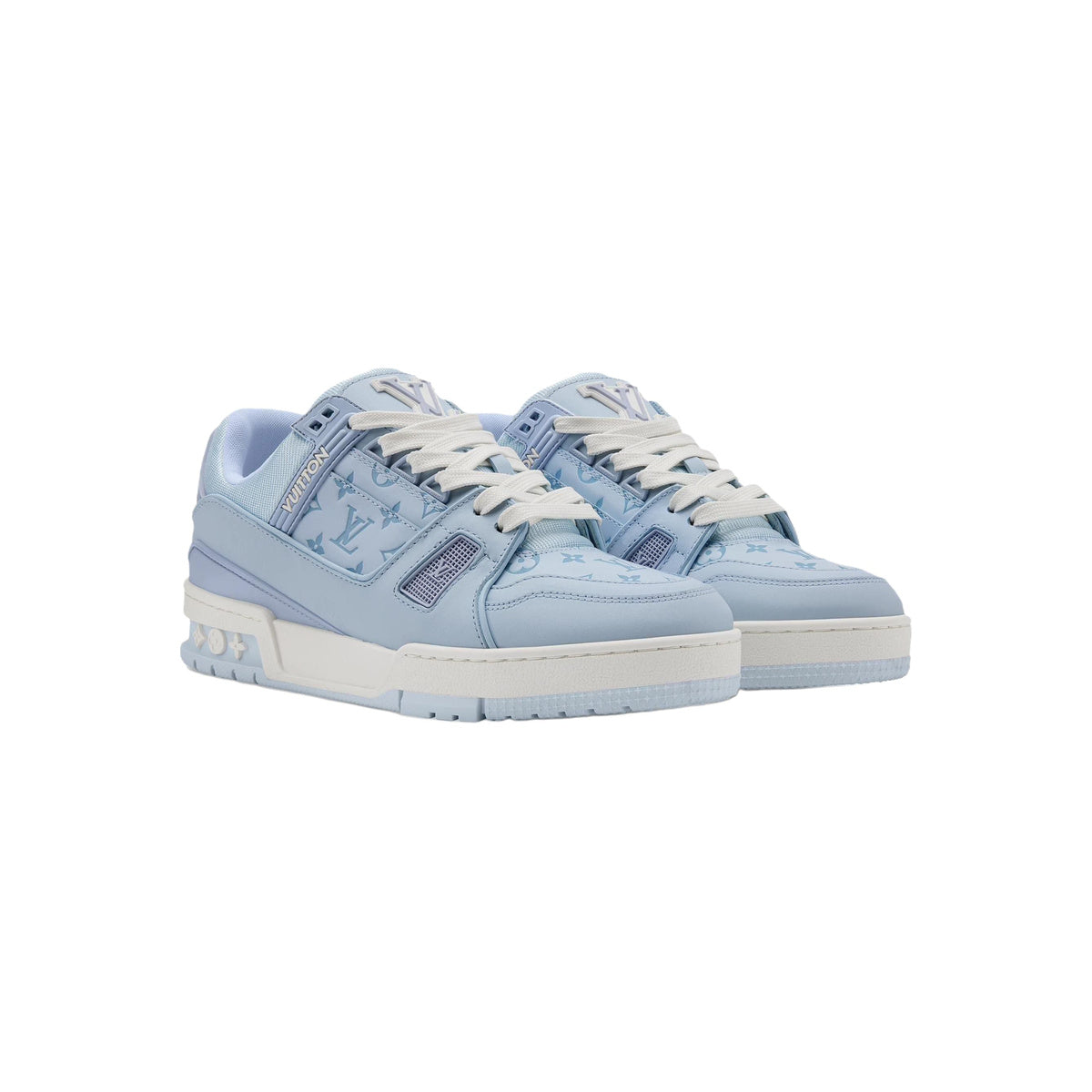 Louis Vuitton Trainer Leather Sneakers – Low-Top Lace-Up Silhouette – Blue - view 3