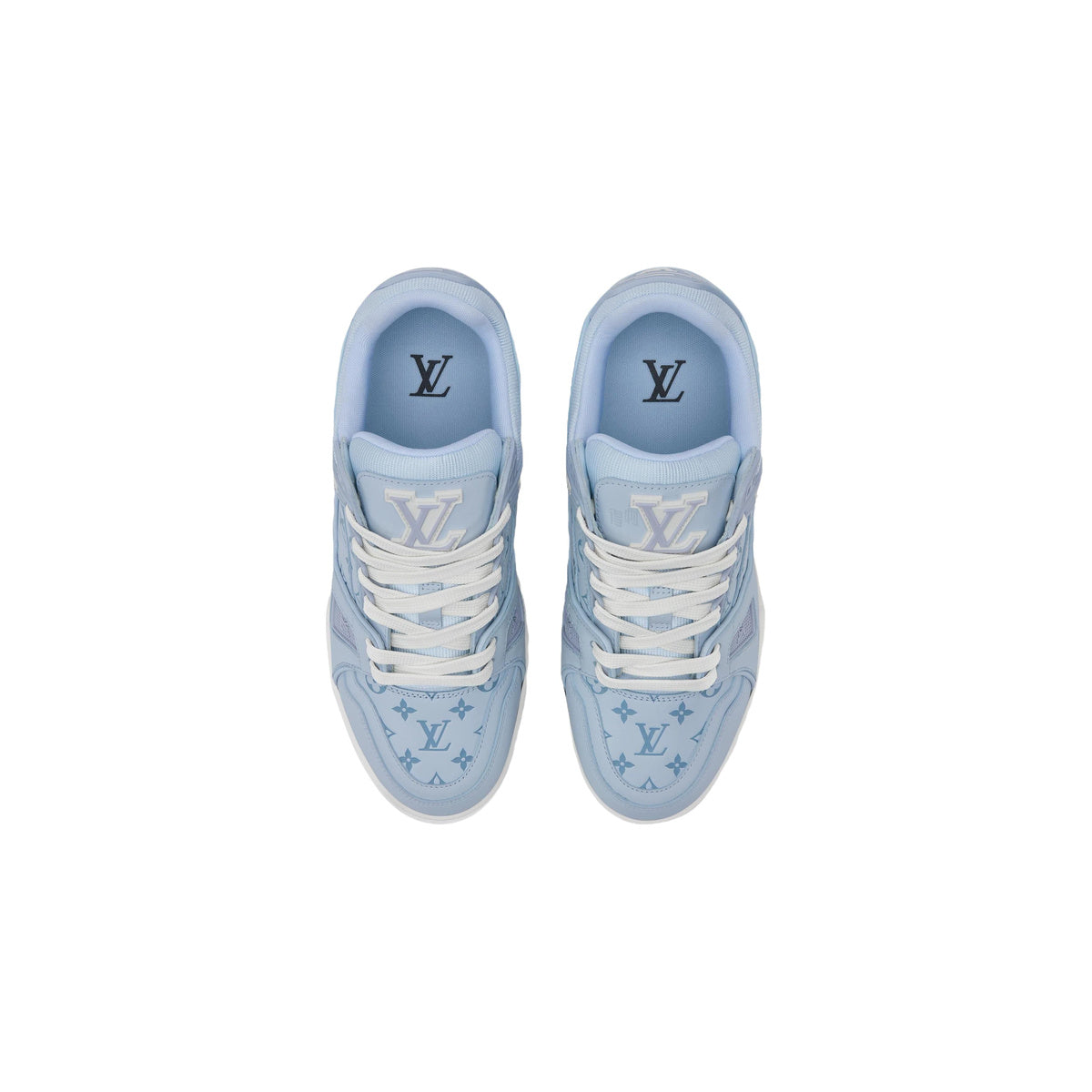 Louis Vuitton Trainer Leather Sneakers – Low-Top Lace-Up Silhouette – Blue - view 4