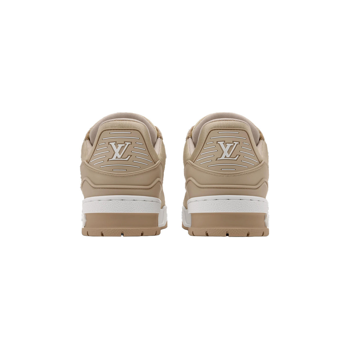 Louis Vuitton Trainer Leather Sneakers – Low-Top Lace-Up Silhouette – Light Taupe - view 5