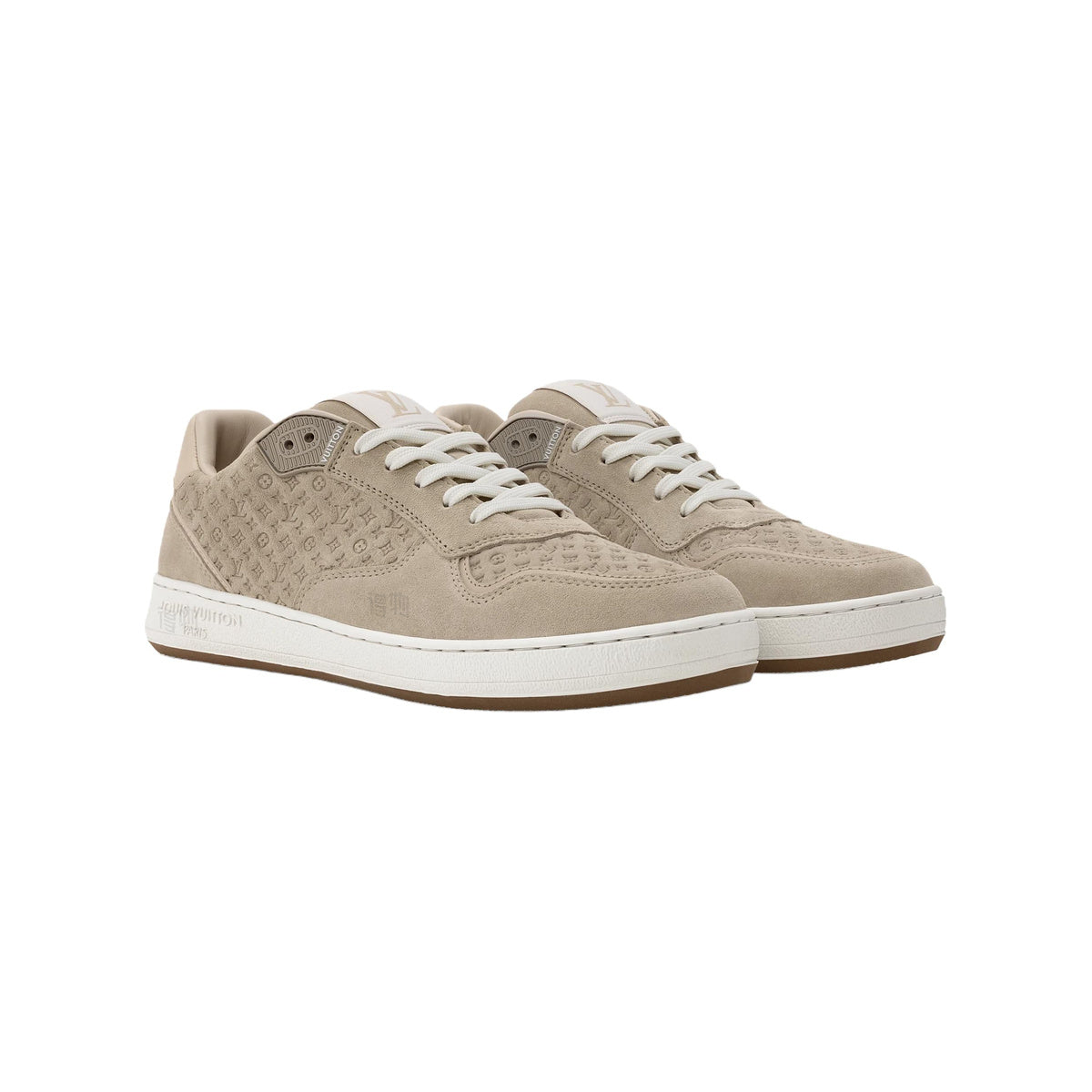 Louis Vuitton Stadium Suede Leather Sneakers – Low-Top Lace-Up Silhouette – Light Taupe - view 3