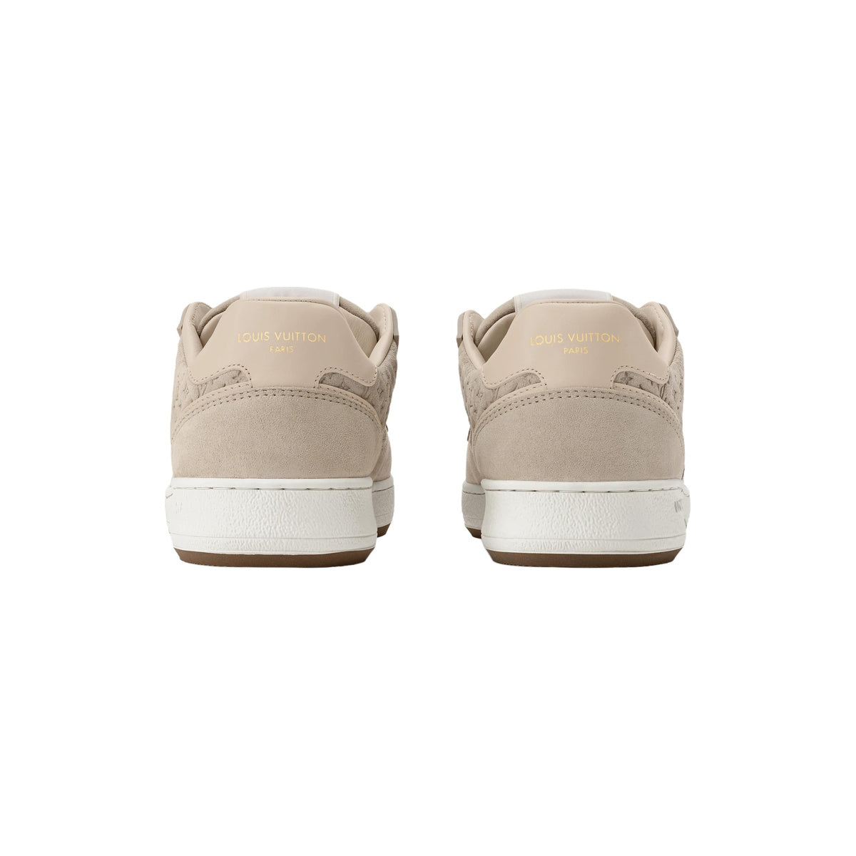 Louis Vuitton Stadium Suede Leather Sneakers – Low-Top Lace-Up Silhouette – Light Taupe - view 5