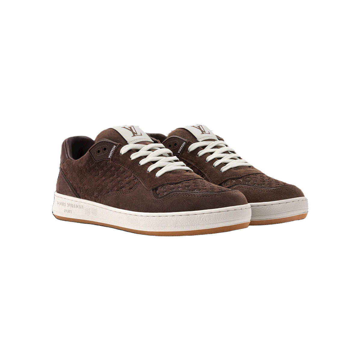 Louis Vuitton Stadium Leather Sneakers – Low-Top Lace-Up Silhouette – Chestnut Brown - view 3