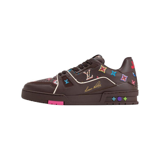 Louis Vuitton Trainer Leather Sneakers – Dessert-Inspired Detail – Chestnut Brown - view 1