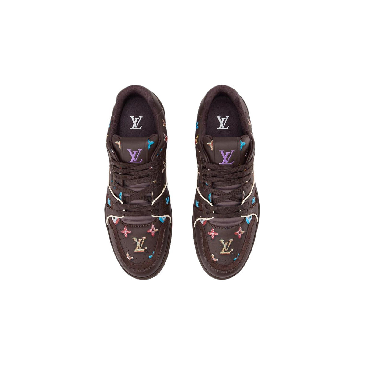 Louis Vuitton Trainer Leather Sneakers – Dessert-Inspired Detail – Chestnut Brown - view 4