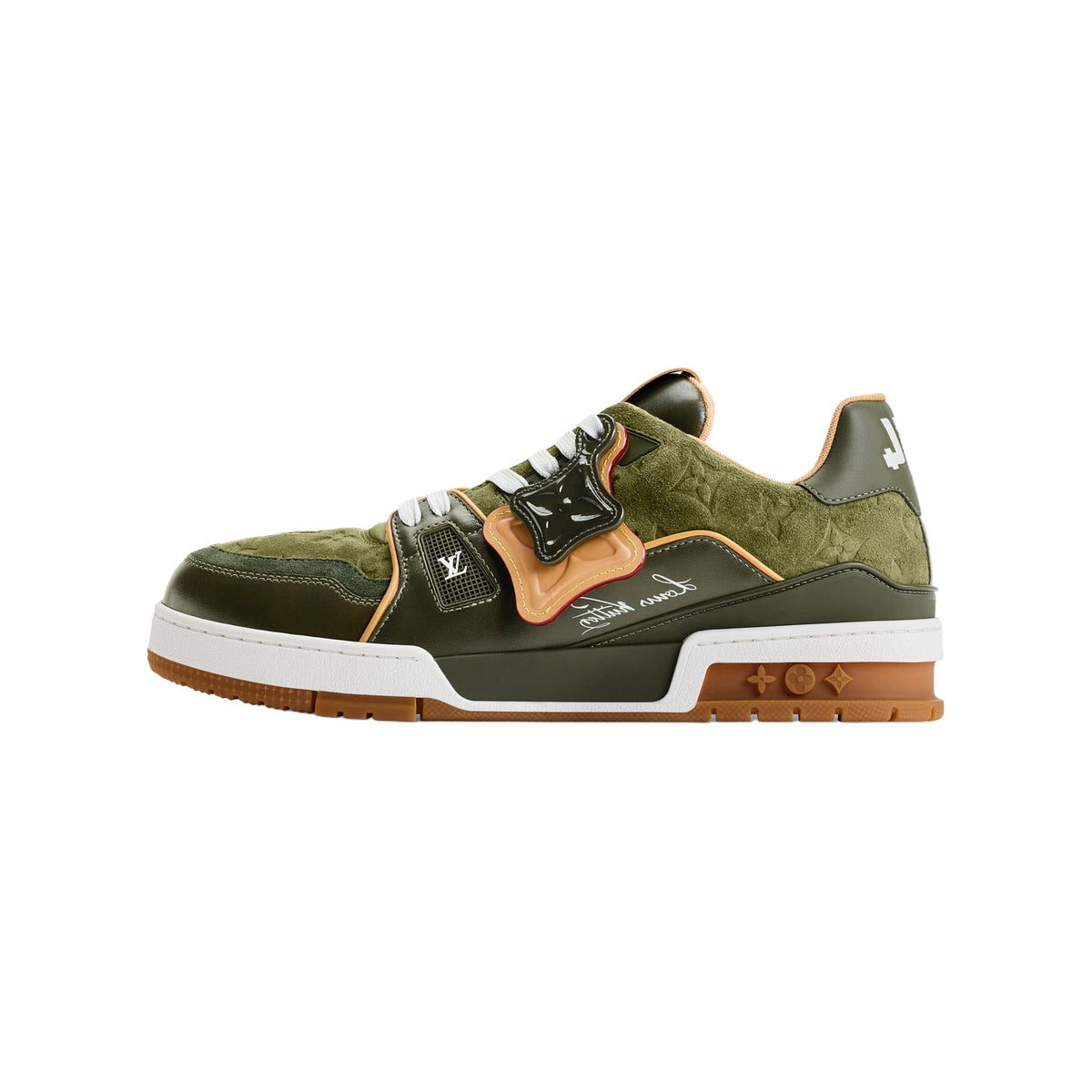 Louis Vuitton Trainer Suede Leather Sneakers – Low-Top Lace-Up Silhouette – Green - view 1