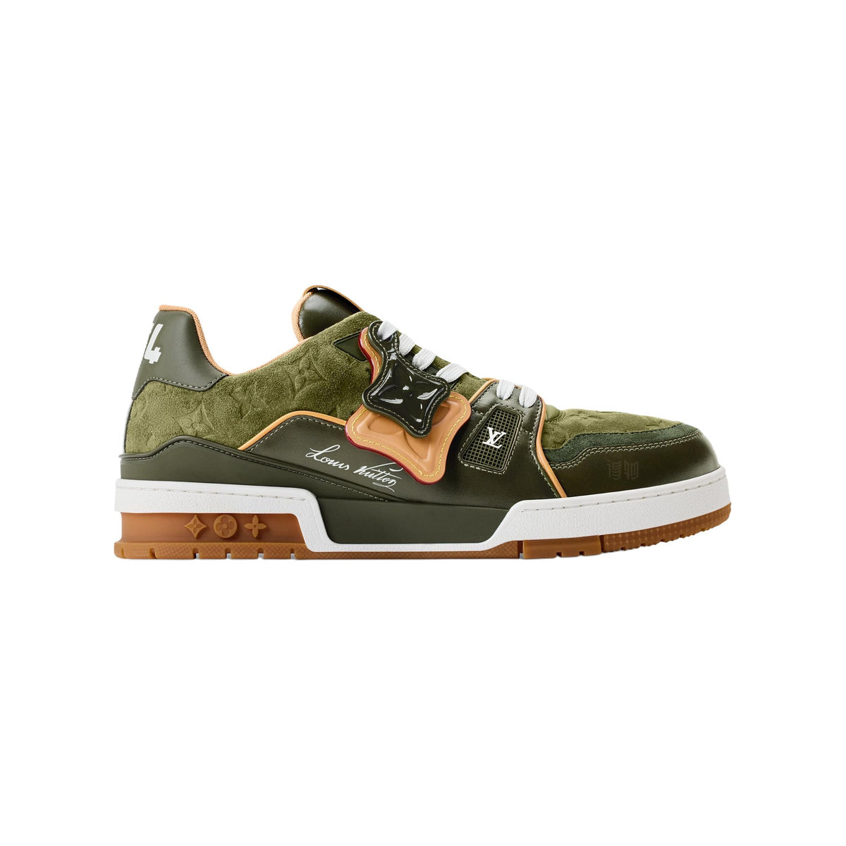 Louis Vuitton Trainer Suede Leather Sneakers – Low-Top Lace-Up Silhouette – Green - view 2
