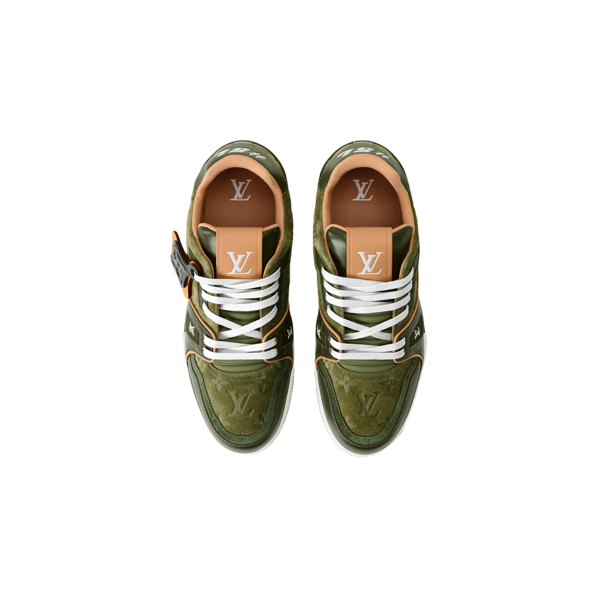 Louis Vuitton Trainer Suede Leather Sneakers – Low-Top Lace-Up Silhouette – Green - view 4