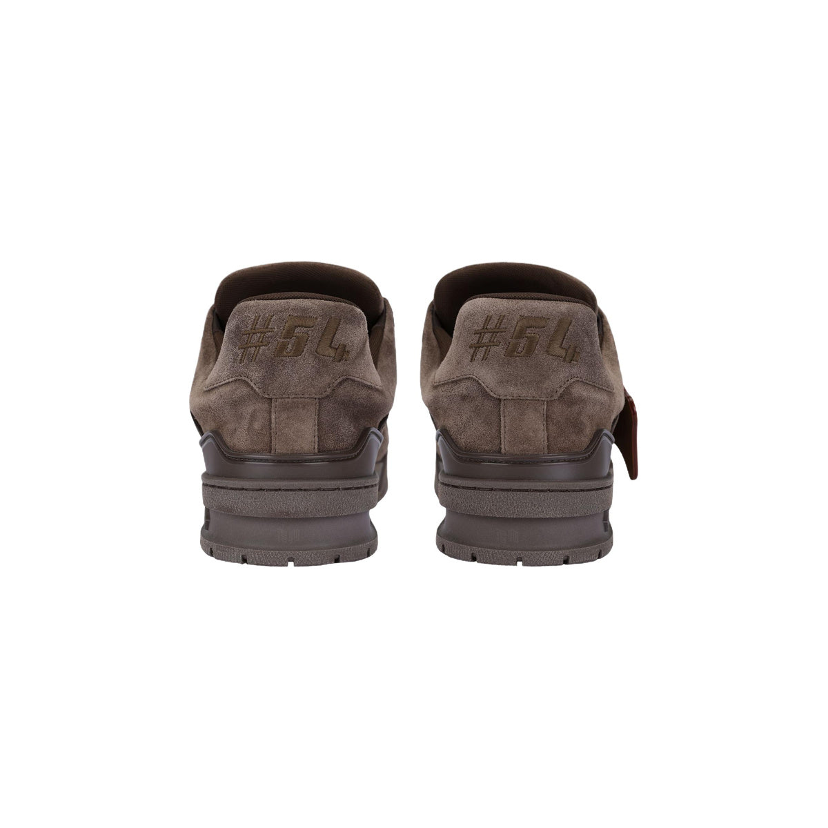 Louis Vuitton Trainer Distressed Suede Leather Sneakers – Distressed Finish – Chestnut Brown - view 4