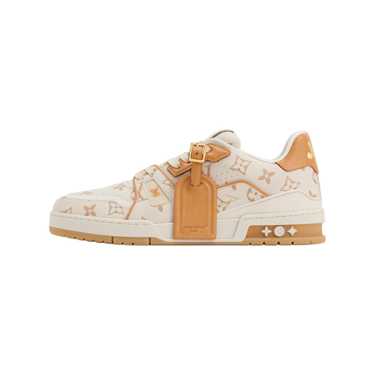 Louis Vuitton Trainer Leather Sneakers – Low-Top Lace-Up Silhouette – Dune Beige - view 1