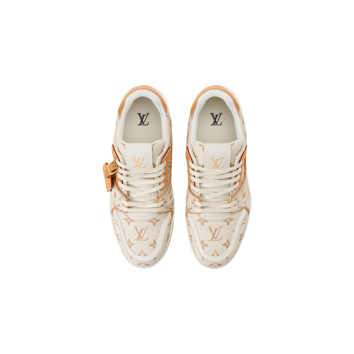 Louis Vuitton Trainer Leather Sneakers – Low-Top Lace-Up Silhouette – Dune Beige - view 4
