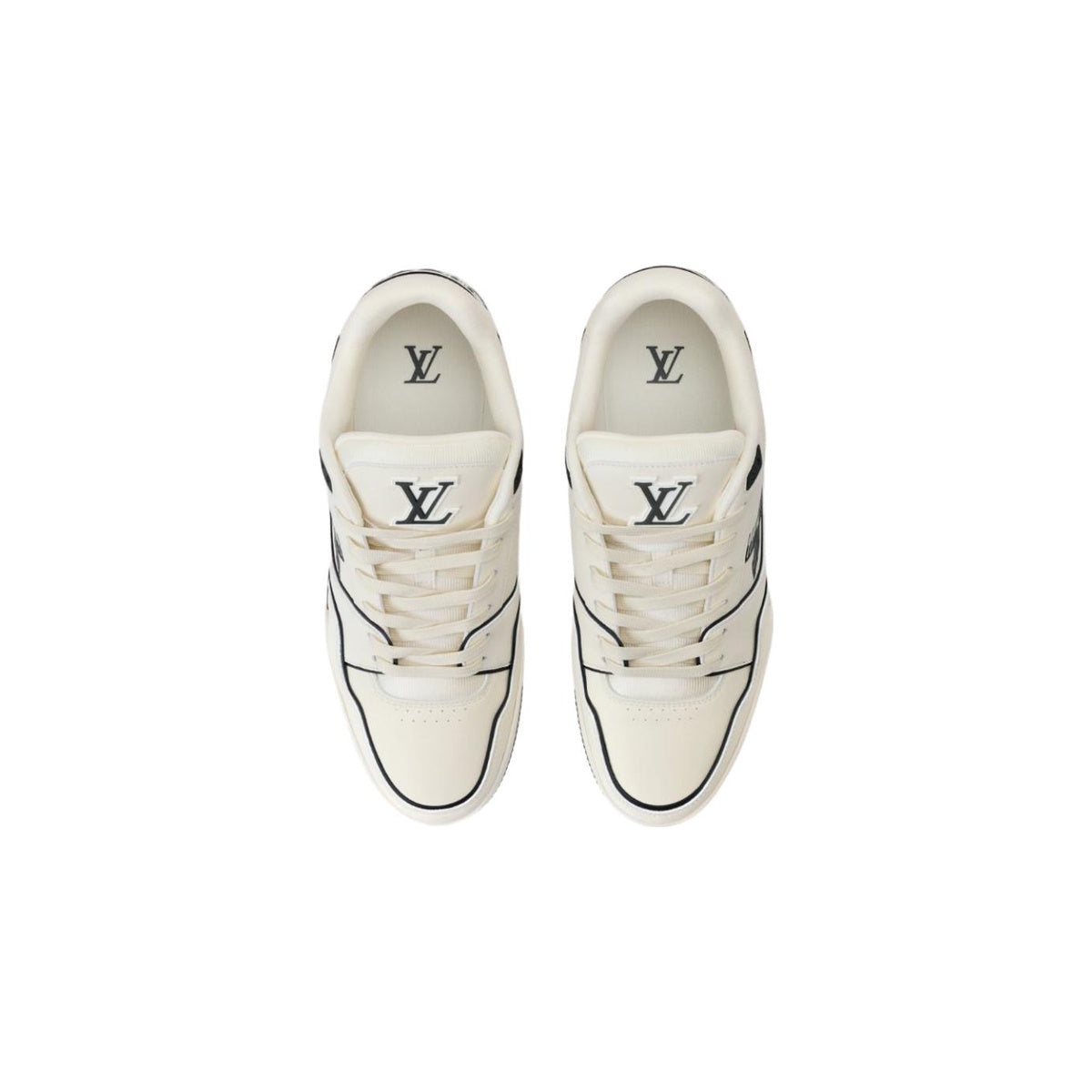 Louis Vuitton Trainer Leather Sneakers – Low-Top Lace-Up Silhouette – Black and White - view 4