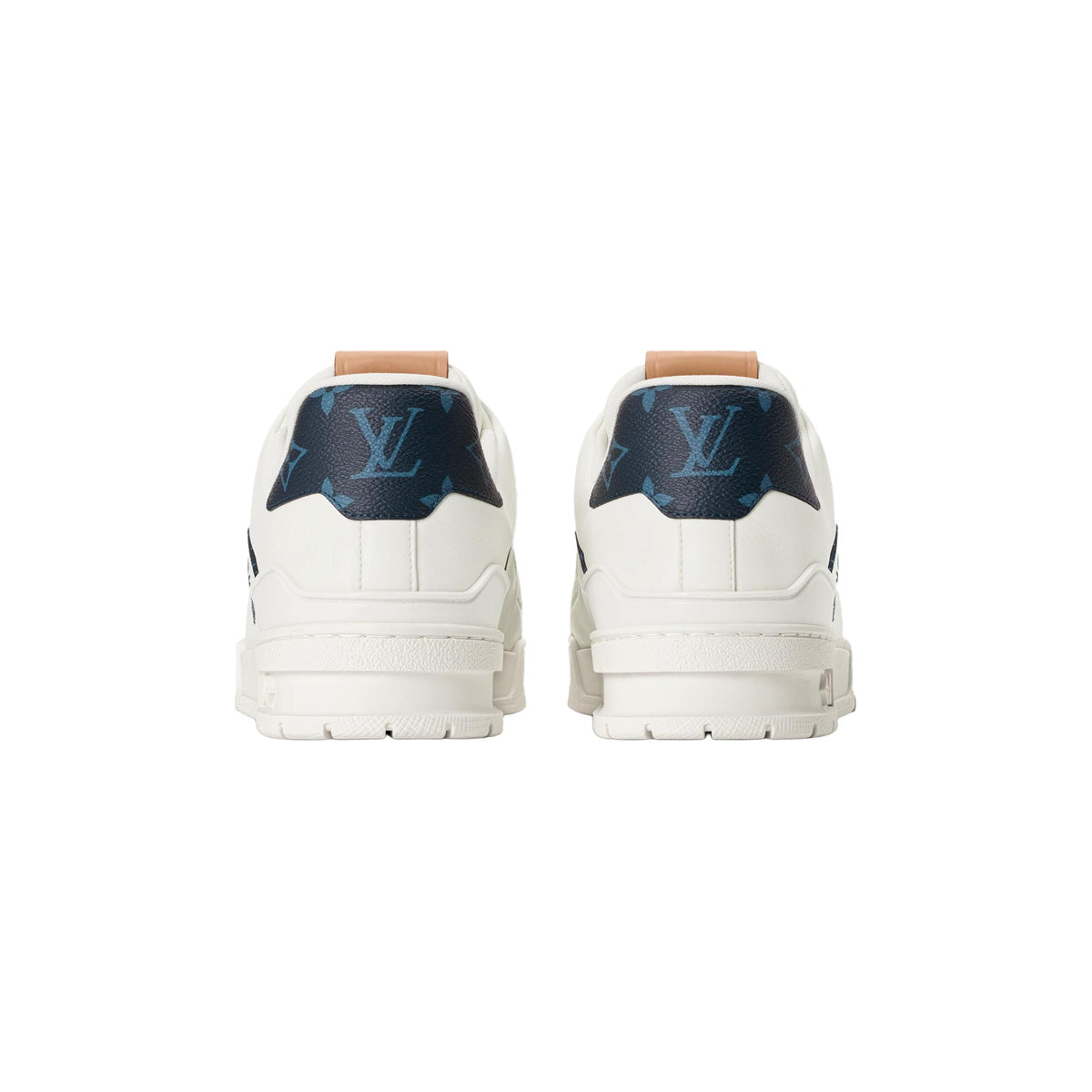 Louis Vuitton Trainer Canvas, Leather and Shearling Sneakers – Low-Top Lace-Up Silhouette – Ocean Blue - view 5